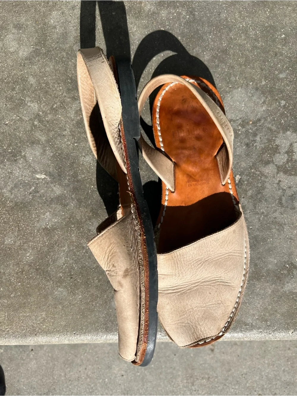 Women’s Neutral Beige Leather Slingback Sandals